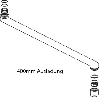 Ideal Standard Rohrauslauf, l:400mm, Chrom B960356AA