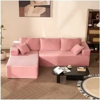 LITBIRD Sofa Modulares L-förmiges Ecksofa mit Schlaffunktion, 272 x 175 x 61 cm, 1 Teile, Rahmenloses Schlafsofa mit symmetrischem Doppelsitz, montagefrei