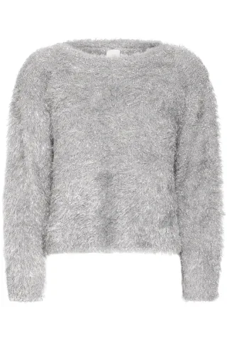 ICHI - Pullover - Ihblizi silver - Gr. - S