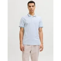 Jack & Jones Poloshirt JJEPAULOS Poloshirt mit klassischem Kragen und figurbetonter Form Logostickerei, modisch, schmal, Baumwolle, Polokragen