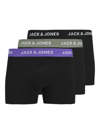 JACK&JONES - JACAXEL SOLID TRUNKS 3 PACK SN black - Gr. - XXL