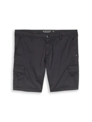 Tom Tailor - Plus Size - TTPLUS REGULAR Cargo Shorts grey mini geometric print - Gr. - 46