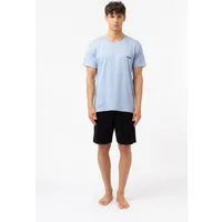 Fila Schlafanzug MAN JERSEY PYJAMAS (2 tlg) Hose mit elastischem Logobund und Kurzarmshirt