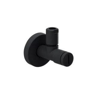 Herzbach Deep Black Design-Eckventil 23.954780.1.12 schwarz matt, Wandanschluss 1/2"