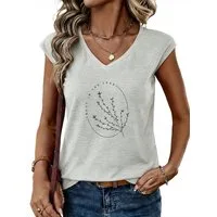 PYLIKE Tanktop Damen Elegant Achselhemd mit Blumen Druck bequemes Tanktop Bequem für Freizeit und Büro,Strandurlaub