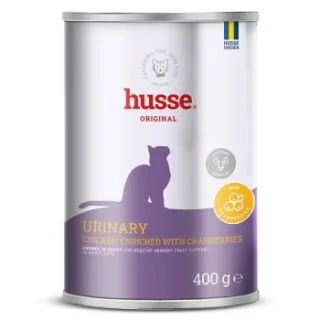 husse 12 Dosen Packung Urinary, mit Cranberries angereichertes Hühnchen, weiche Brocken mit viel Hühnchen in einer saftigen Soße