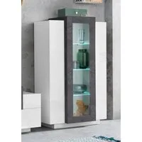 Home affaire Vitrine Coro, Vitrine, Glasvitrine, Vitrinenschrank, Stauraumvitrine 3 Türen davon 1 Glastür, 9 Fächer, Doppeltiefe, Höhe 120,5cm