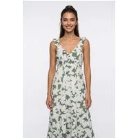 Vero Moda Maxikleid VMDICTHE SL FRILL ANKLE DRESS WVN GA Baumwolle, regular fit