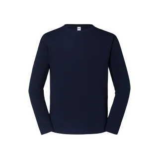 Fruit of the Loom - "Iconic 195 Premium" T-Shirt für Herren Langärmlig (Marineblau)