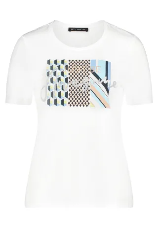 Betty Barclay - T-Shirt mit grafischem Frontprint weiß - Gr. - 44