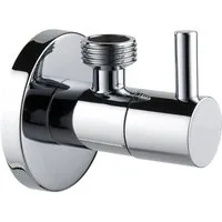 Aloni Regulierventil 13003-12, (1-tlg), Eckventil Messing Kugelhahn 1/2"x1/2" mit Rosette Chrom