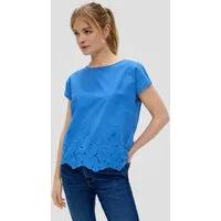 s.Oliver Kurzarmshirt T-Shirt Shirt mit Stickerei