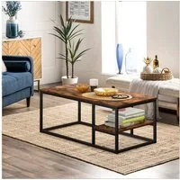 VOWNER Couchtisch Wohnzimmer Tisch, Stahlrahmen (1er-Set), Antike Farbe