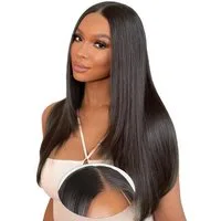 LuxusKollektion Echthaarperücke Damenperücke Echthaar 6x9 55 cm 6 x 9 Lace Front Wig Natural Color