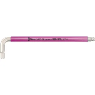 Wera 3950 SPKL Multicolour HF Winkelschlüssel, metrisch, Edelstahl, mit Haltefunktion Pink - 05022697001