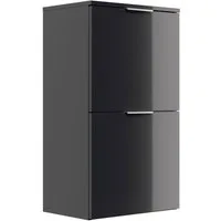 Magnolia Home Garderoben-Set Schuhschrank Domus-S hängend 2 Klappen 8 Paar Schuhe lackiert Grafit H