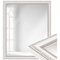 WANDStyle Wandspiegel H390, Landhaus Spiegel Weiß 46x56 cm, Wandspiegel, Ganzkörperspiegel Groß