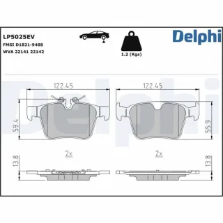 Delphi Bremsbel?ge hinten Jaguar I-Pace