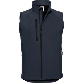 Russell Mens 3 Layer Soft Shell Gilet Jacke (French Navy)