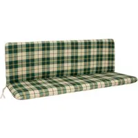 DEGAMO Bankauflage BOSTON, (1 St), 3-sitzer 138x88cm, grün/beige kariert