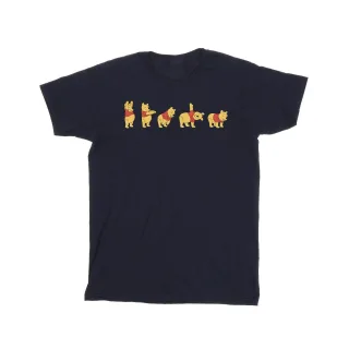 Disney - "Winnie The Pooh Stretching" T-Shirt für Herren (Marineblau)