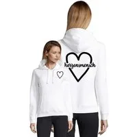 Blondie & Brownie Hoodie Damen Unisex Herzensmensch Lieblingsmensch Bff Friends Pullover mit Kapuze, Kängurutasche