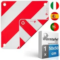 valonic Warnschild valonic Premium Warntafel - 2in1 für IT, ES und PRT - Robustes PVC