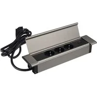 Designlight Einbausteckdose Bürosteckdose USB A & C Einbau Tischsteckdose Büro Einbau-Tischsteckdose (Kabellänge 1.80 m)