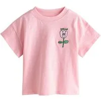 Next T-Shirt Kurzärmeliges T-Shirt mit Stickarbeiten (1-tlg)