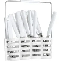 Secret de Gourmet Besteck-Set Besteckset für 6 Personen mit Ständer, Edelstahl, weiß (24-tlg), rostfreier Stahl