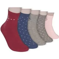 Die Sockenbude Kurzsocken WELLNESS (Bund, 5-Paar, blau rot rosa) mit Komfortbund ohne Gummi