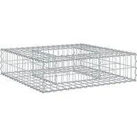 vidaXL Gartenzaun Gabionen Hochbeet Silber, (1-St)