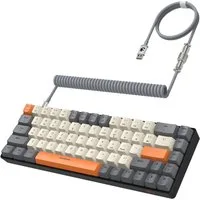 ZIYOU LANG T8 60% Mechanische Gaming-Tastatur,68 Tasten TKL mit Kompaktem Layout, Gaming-Tastatur (Kompaktem Layout,18 RGB,Anti-Ghosting,USB-C Spiralkabel,für PC,Mac)