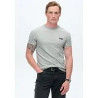 Superdry Rundhalsshirt ESSENTIAL LOGO EMB TEE aus Baumwolle und Single Jersey, Slim Fit, Kurzarm, hüftlang