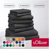 s.Oliver Handtuch Set s.Oliver, Premium Qualität, 600 gr/m², Walkfrottier (Set, 8-St), 2 Gästetücher 30x50, 4 Handtücher 50x100, 2 Duschtücher 70x140