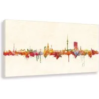 Leinwando Gemälde Leinwandbild Stadt Hamburg Skyline Panorama Gemälde zum aufhängen