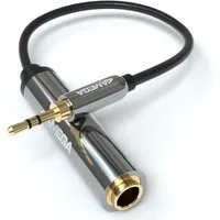 JAMEGA 0,1m Stereo Klinken Adapter 3,5mm Klinken Stecker auf 6,3mm Klinken Audio-Adapter