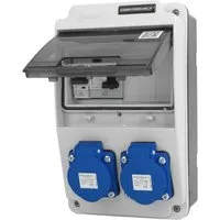 Doktorvolt Stromverteiler Baustromverteiler 2x230V 16A XS LS-Schalter FI-Schalter kompakter