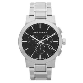 Burberry BU9351 Chronograph Schwarzes Zifferblatt Edelstahl Herrenuhr