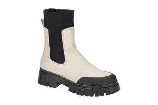 Tamaris Damen Stiefeletten 1-25930-29 Beige Ivory Comb Recycled Lining