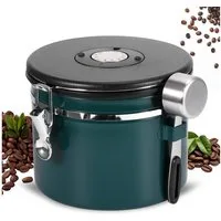 BlingBin Kaffeedose 2.5L Edelstahl Luftdicht mit Datumsanzeige und Edelstahlschaufel, Nahrungsmittelgrade 304 Edelstahl, (2er Set, 2-tlg., Fassungsvermögen: 2,5 l), Zur Aufbewahren von Kaffeebohnen, Tee, Nüssen, Würze, Kakao usw