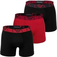 Emporio Armani Boxer Herren Boxershort 3er Pack Baumwolle BOLD MONOGRAM (Packung, 3er Pack)