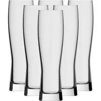 rastal Bierglas Monaco Slim Weizenbiergläser 0,5 l 6er Set, 6-tlg., Glas
