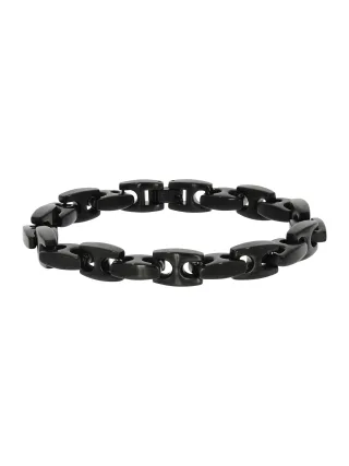 Zeeme Stainless Steel Armband Edelstahl matt glanz schwarz 23,5cm lang