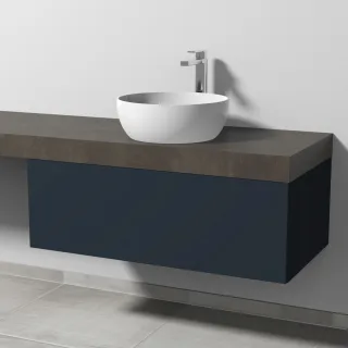 Sanipa Waschtischunterbau mit Auszug 2morrow (P3325) 340x1000x520 Marine-Matt, P33251R P33251R