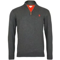 U.S. Polo Assn. Strickpullover Pullover Troyer Half Zip (1-tlg)