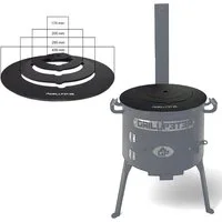 Grillpeter Grillplatte Adapterplatte für Utschak Ø40 cm Kochplatte aus Stahl 4mm