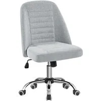 Yaheetech Drehstuhl Bürostuhl mit Wippfunktion, Schreibtischstuhl Gepolstert Polyester Drehstuhl mit Rollen