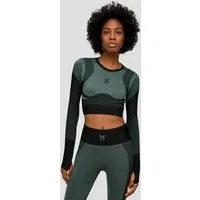 QS Langarmshirt T-Shirt Cropped Sport-Shirt