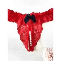 Elegant Love Tanga-Ouvert Damenslip, sexy Unterwäsche, Dessous mit Ouvert Tanga /V-Strings mit offenem Schritt